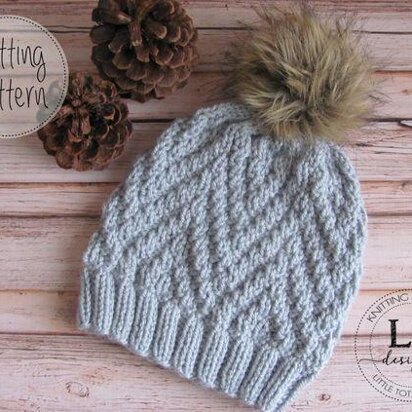Ridge Knit Hat Pattern - knitting pattern