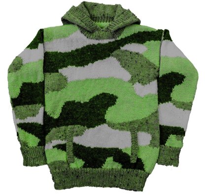 Camouflage Hoodie/hoody with hand-warmer pockets