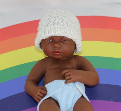 Preemie Baby Swirl Beanie Circular