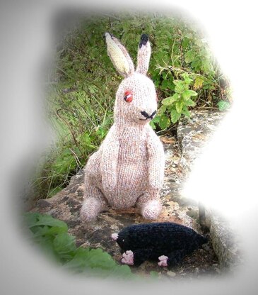 HARE,MOLE & HEDGEHOG toy knitting pattern by Georgina Manvell
