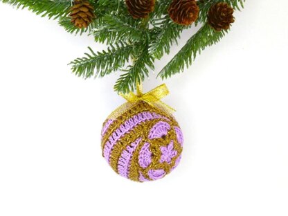 Christmas Balls Ornaments with African Flowers 2