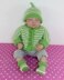 Baby Easy Stripe Cardigan, Beanie & Booties