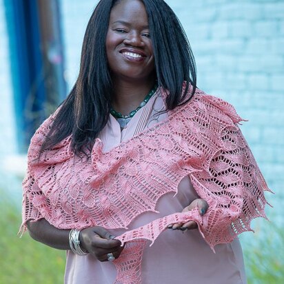 Flower Bud Shawl - knitting pattern