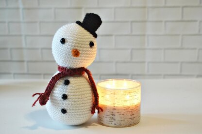 Christmas Snowman Amigurumi Doll