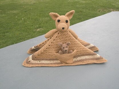 Kangaroo Lovey / Security Blanket with Bonus Joey Pattern