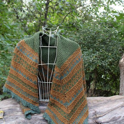 Gilt Wood Shawl - knitting pattern