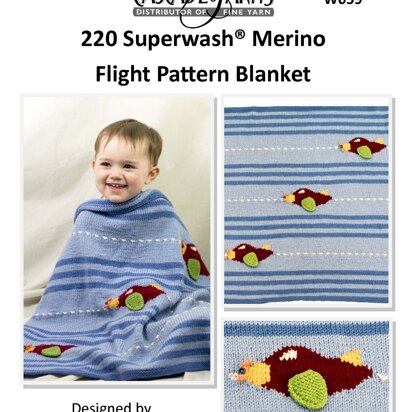 Flight Pattern Blanket in Cascade Yarns 220 Superwash® Merino - W659 - Downloadable PDF