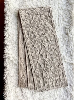 No Purl Lattice Scarf