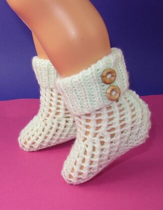 Easy Baby 2 Button Lacey Booties