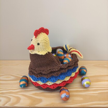 Chicken/Hen Egg BasketEgg Basket Crochet pattern by Dinashka Dolls