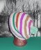 Chunky Stripe Bobble Slouch Hat