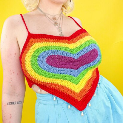 Crochet Pride Heart Top