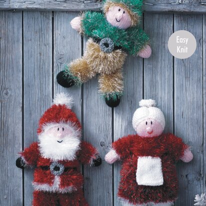 Tinsel Christmas Toys in King Cole Chunky - 9029pdf - Downloadable PDF