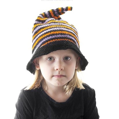 Striped Halloween Witch Hat