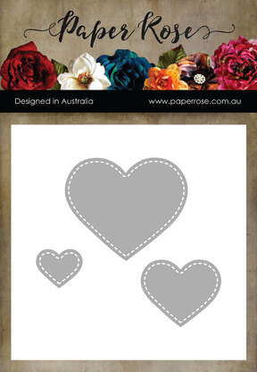 Paper Rose Dies - Small Stitched Hearts
