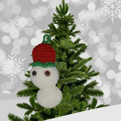 Arctic No Nose Snowman Ornament