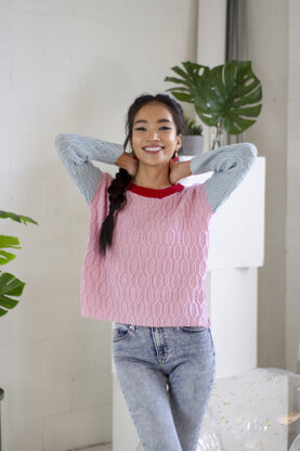 Women's Lollipop Pullover in Universal Yarn Fibra Natura Donnina - Downloadable PDF