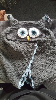 Owl hooded blanket