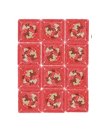 80 Camouflage Round Square Motif