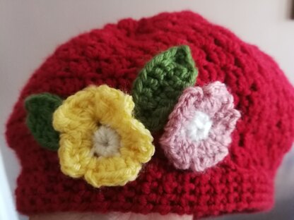 Floral beret