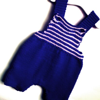 Baby bib-shorts with striped top
