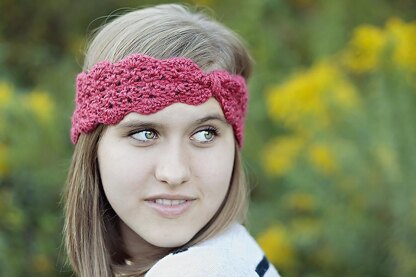 Scallops and lace turban headband