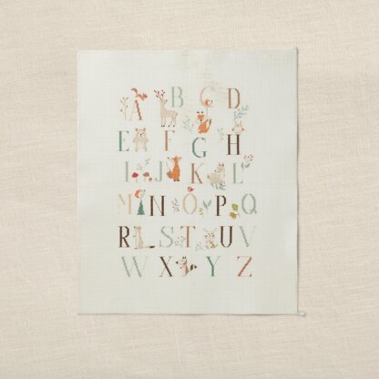 DMC Animal Alphabet Sampler Cross Stitch Kit - 25.7 × 35.5 cm