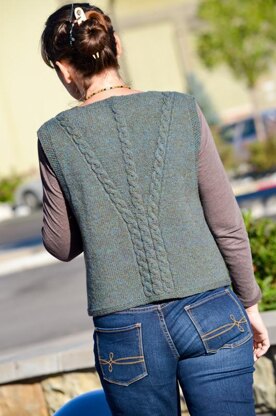 Celtic Cabled Slipover Vest