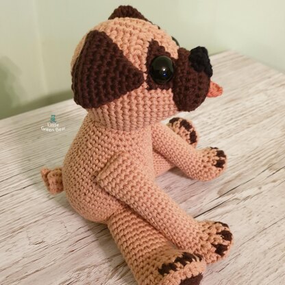 Perry the Pug - US Terminology - Amigurumi