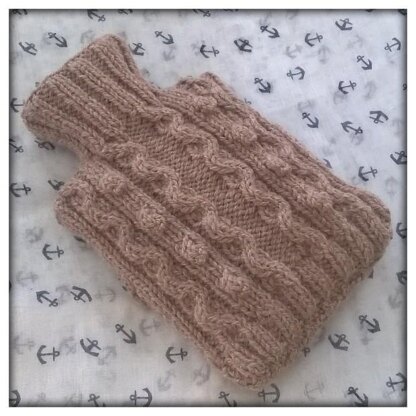 Hot Water bottle cover "In the Navy"