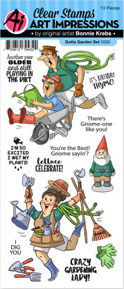 Art Impressions Work & Play Clear Stamps - Gotta Garden