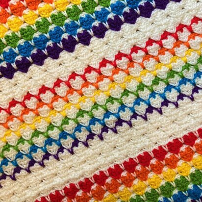 Rainbow little hearts blanket by HueLaVive