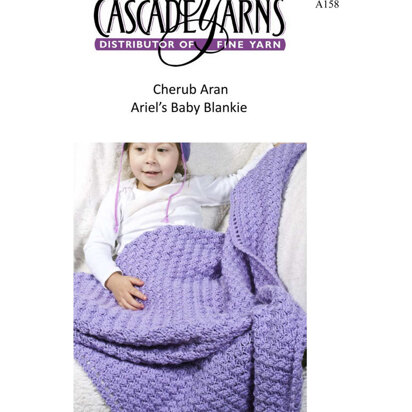 Ariel's Baby Blankie in Cascade Cherub Aran - A158