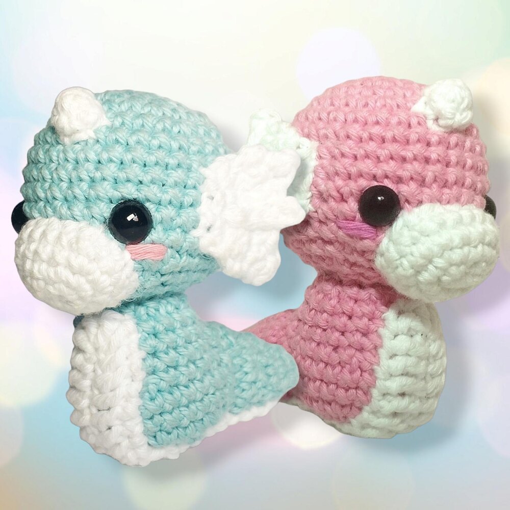 Dratin pokemon amigurumi Crochet pattern by Abygurumisss | LoveCrafts, image size:1000x1000