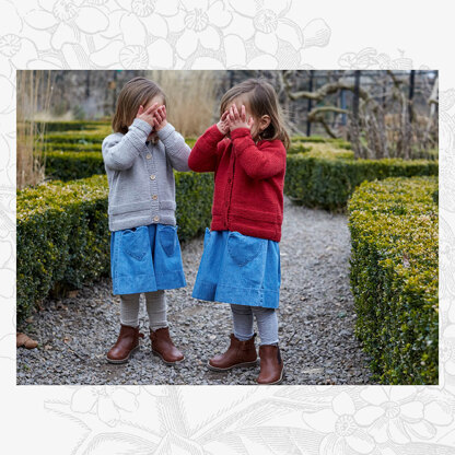 Rosy Posy Cardigan - Knitting Pattern for Girls in Willow & Lark Poetry