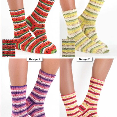 Socks Knitted in King Cole Footsie 4ply - 5824 - Downloadable PDF