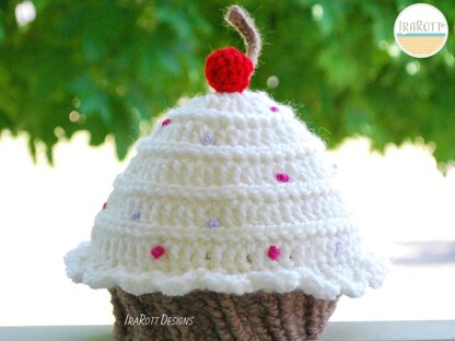 Cupcake Beanie With Cherry on Top