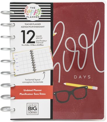 The Happy Planner 12-Month Undated Classic Planner 9.25"X7" - School Days Teacher