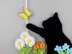 Little chubby cat - hanging decoration for doors & walls