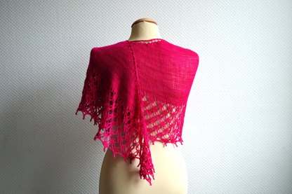 Framboos shawlette