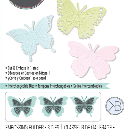 Sizzix Switchlits Embossing Folder Detailed Butterflies by Kath Breen