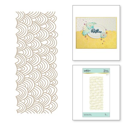Spellbinders Glimmer Backgrounds Hot Foil Plate - Hand Drawn Wave