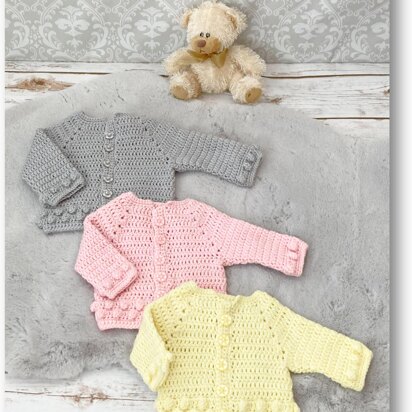 Baby Bobble Cardigans Crochet Pattern #479