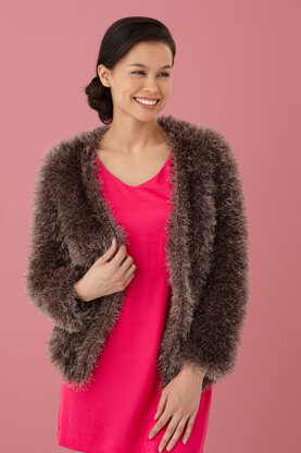 Fur Jacket in Lion Brand Vanna's Glamour and Fun Fur - L10621