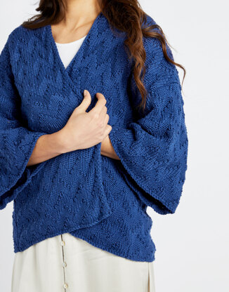 Pacha Cardigan in Wool and the Gang Shiny Happy Cotton - Leaflet