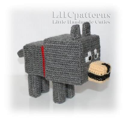 Minecraft Wolf Dog Crochet Pattern