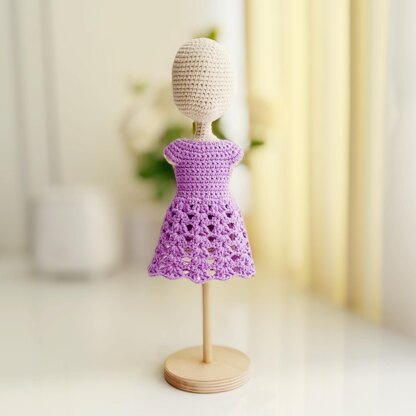 Crochet doll clothes, amigurumi doll dress, Spring Dresses