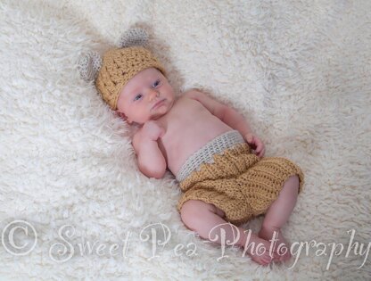 Newborn Teddy and Bunny Photo Prop Set