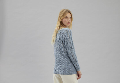 Suki Jumper - Knitting Pattern For Women in Debbie Bliss Cotton Denim DK