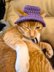 Summer Purple Cat hat